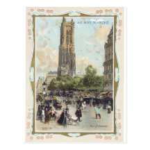 Au Bon Marche' 1900 Tour Palais Victorian Postcard