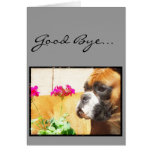 Au revoir carte de voeux de chien de boxeur