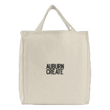 Auburn Create Embroidered Tote Bag