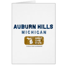 Auburn Hills Michigan Great Lake State Card