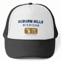 Auburn Hills Michigan Great Lake State Trucker Hat
