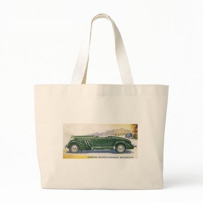 Auburn Super Charged Speedster Tote Bags by vintagegiftmall