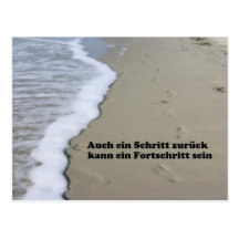 Auch ein Schritt zurück Postkarte