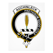 Auchinleck Clan Badge Personalized Announcement