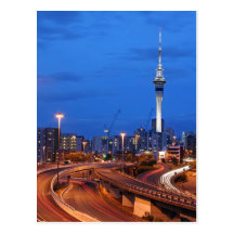 Auckland City at Dusk Post Cards