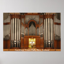 Auckland Town Hall pipe organ poster