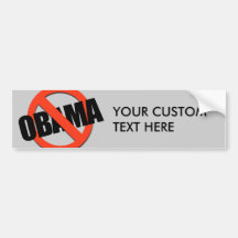 AUCUN ADHÉSIF POUR PARE-CHOCS D'OBAMA AUTOCOLLANTS POUR VOITURE