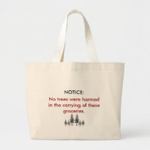 Aucun arbre n'a été nui - sac d'épicerie