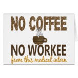 Aucun café aucun interne médical de Workee Carte De Vœux