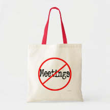 Aucun dire drôle de bureau de réunions sacs en toile