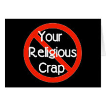 Aucune merde religieuse cartes de vœux