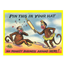 Aucunes affaires de singe ! Cru Carte Postale