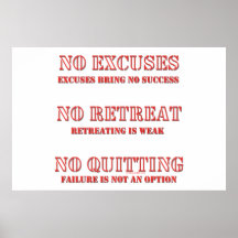 Aucunes excuses posters