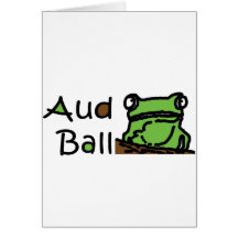 Aud Ball Frog logo Greeting Card