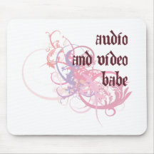 Audio and Video Babe Mouse Pads