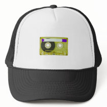 audio compact cassette trucker hat
