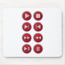 audio / video buttons mouse pads