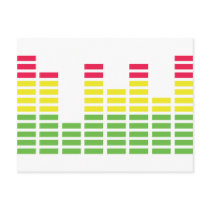 audiocontroller equalizer icon postcard