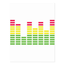 audiocontroller equalizer icon postcards