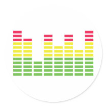 audiocontroller equalizer icon round sticker