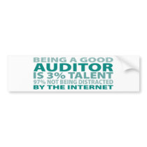 Auditor 3% Talent Bumper Sticker