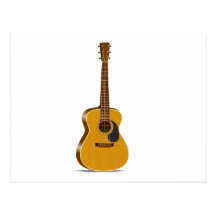 Auditorium Acoustic Guitar Post Card