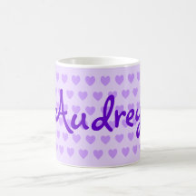 Audrey in Purple Mugs