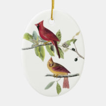 Audubon Northern Cardinal Christmas Ornaments