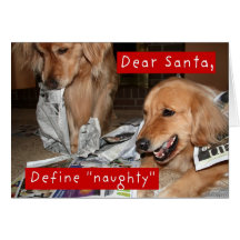Augie et carte de Noël de golden retriever de Ti