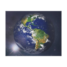 Augmentation de la terre impression sur toile