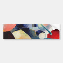 August Macke - Colored Composition of Forms Bumper Stickers