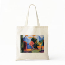 August Macke - Garden at Thuner Lake 1913 oil Canvas Bag