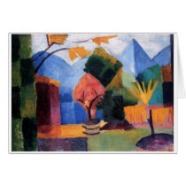 August Macke - Garden at Thuner Lake 1913 oil