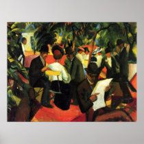 August_Macke - Garden Restaurant 1912 Oil Canvas