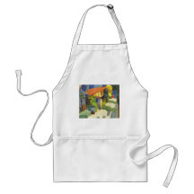 August Macke - House in Garden 1914 Waterolor Aprons