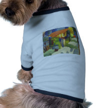 August Macke - House in Garden 1914 Waterolor Pet Tee