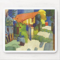August Macke - House in Garden 1914 Waterolor