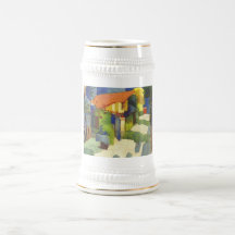 August Macke - House in Garden 1914 Waterolor Mugs