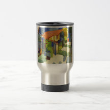 August Macke - House in Garden 1914 Waterolor Mugs