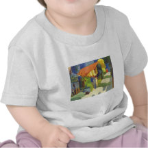 August Macke - House in Garden 1914 Waterolor T-shirts