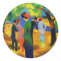 August Macke - Lady in a Green Jacket
