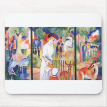 August Macke - Large Zoo Garden Triptychon 1913