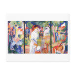 August Macke - Large Zoo Garden Triptychon 1913