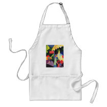 August Macke -  Modefenster 1913 watercolor Apron