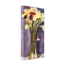 August Macke - oeillets dans un vase vert Impression Sur Toile