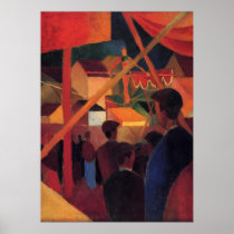 August Macke - Seiltänzer 1914 Oil Canvas Circus