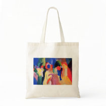 August Macke - With Yellow Jacket 1913 Watercolor Bag