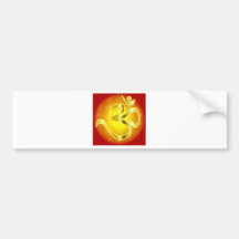 Aum or Om Symbol in yellows & reds Bumper Stickers