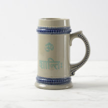 Aum Shanti Stein Coffee Mug