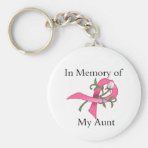 Aunt - In Memory - Breast Cancer Key Chains